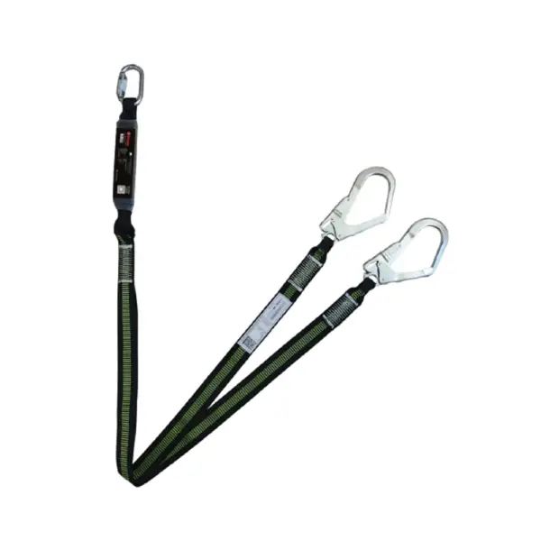 Forked Webbing Lanyard with Shock Absorber